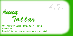 anna tollar business card